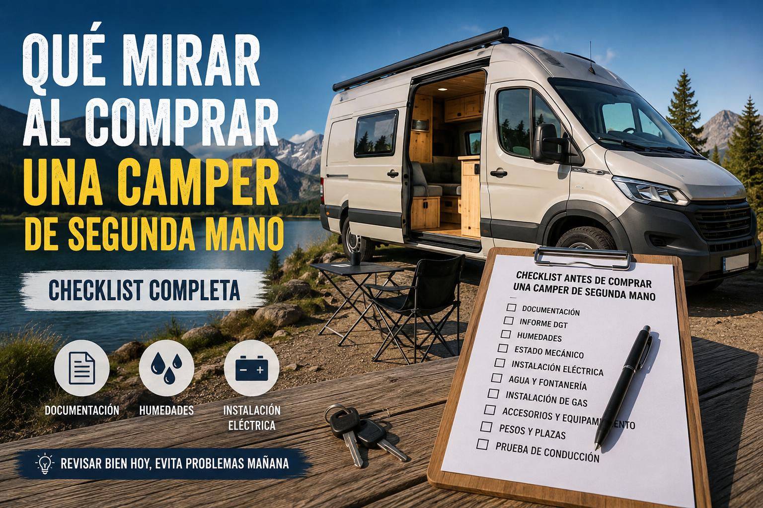 Qué mirar al comprar una camper de segunda mano: checklist completa